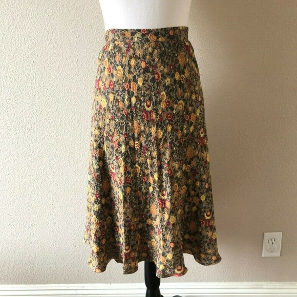 Giorgio Armani Dresses & Skirts - GIORGIO ARMANI A-Line Knee Length Floral Skirt